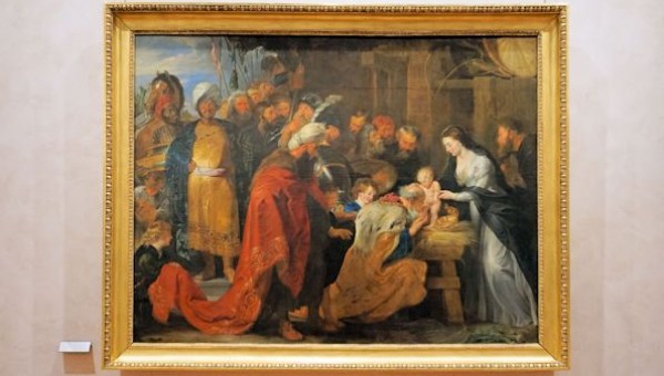 ルーベンス作『東方三博士の礼拝』（リヨン美術館所蔵）